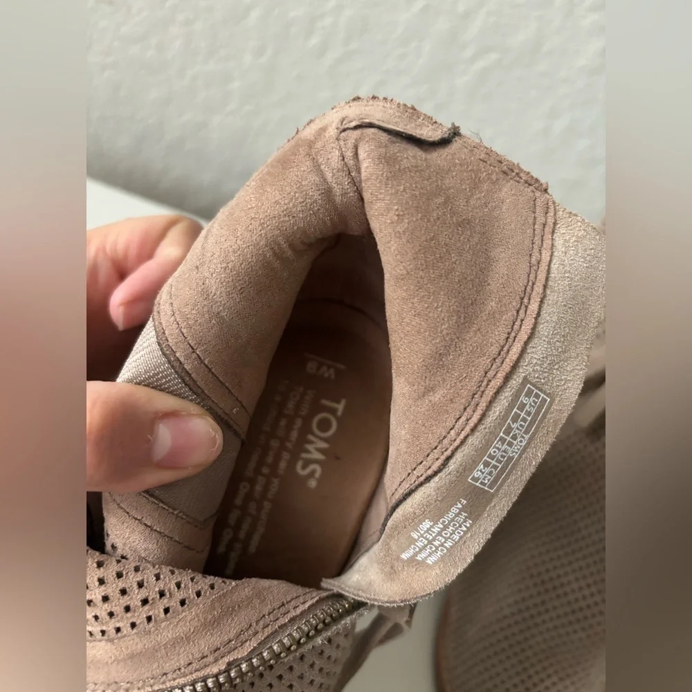 Toms Majorca Peep Toe Bootie Size 9 - Picture 11 of 11